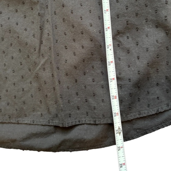 GAP Popover Top Black Swiss Dot Blouse Loose Fit Balloon Top Large 100% Cotton - Picture 9 of 9